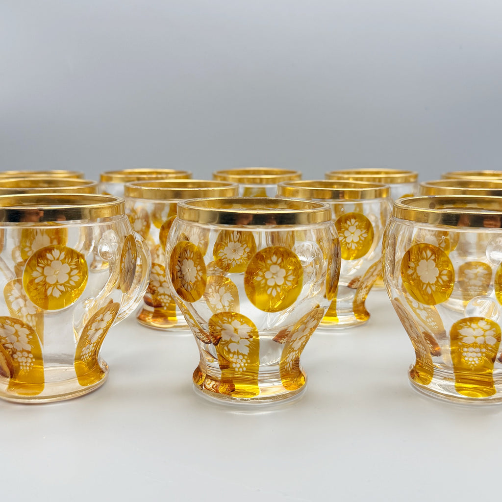 Set of Twelve Bohemienne Glasses Attributed to Harrach