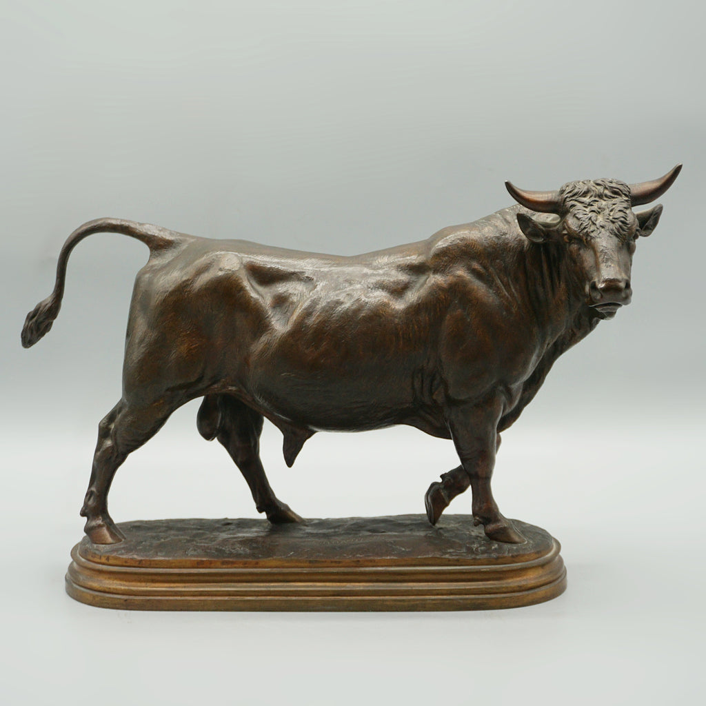 Mid 19th Century Bronze Sculptures of a Bull and a Cow by Isidore Bonheur - Jeroen Markies Art Deco