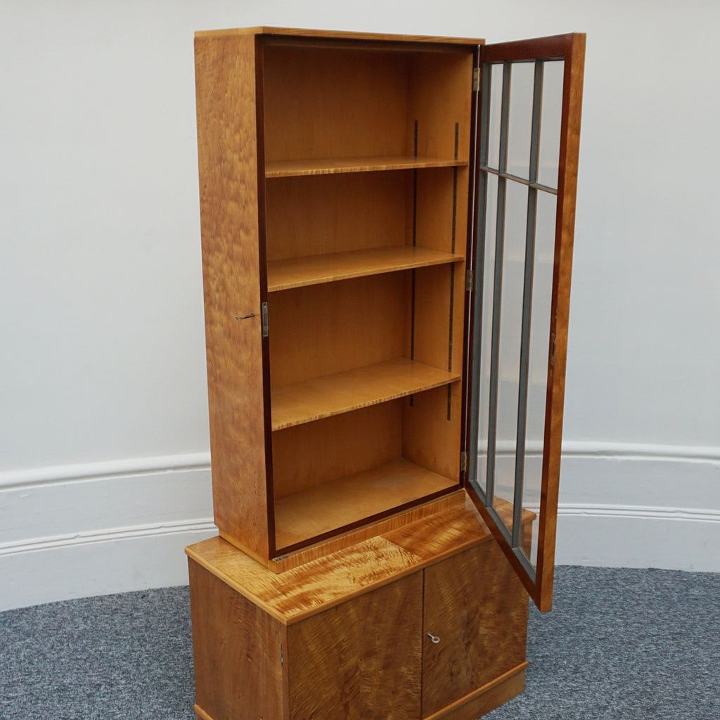 Vintage Art Deco Bookcase with Satin Birch Veneer - Jeroen Markies Art Deco