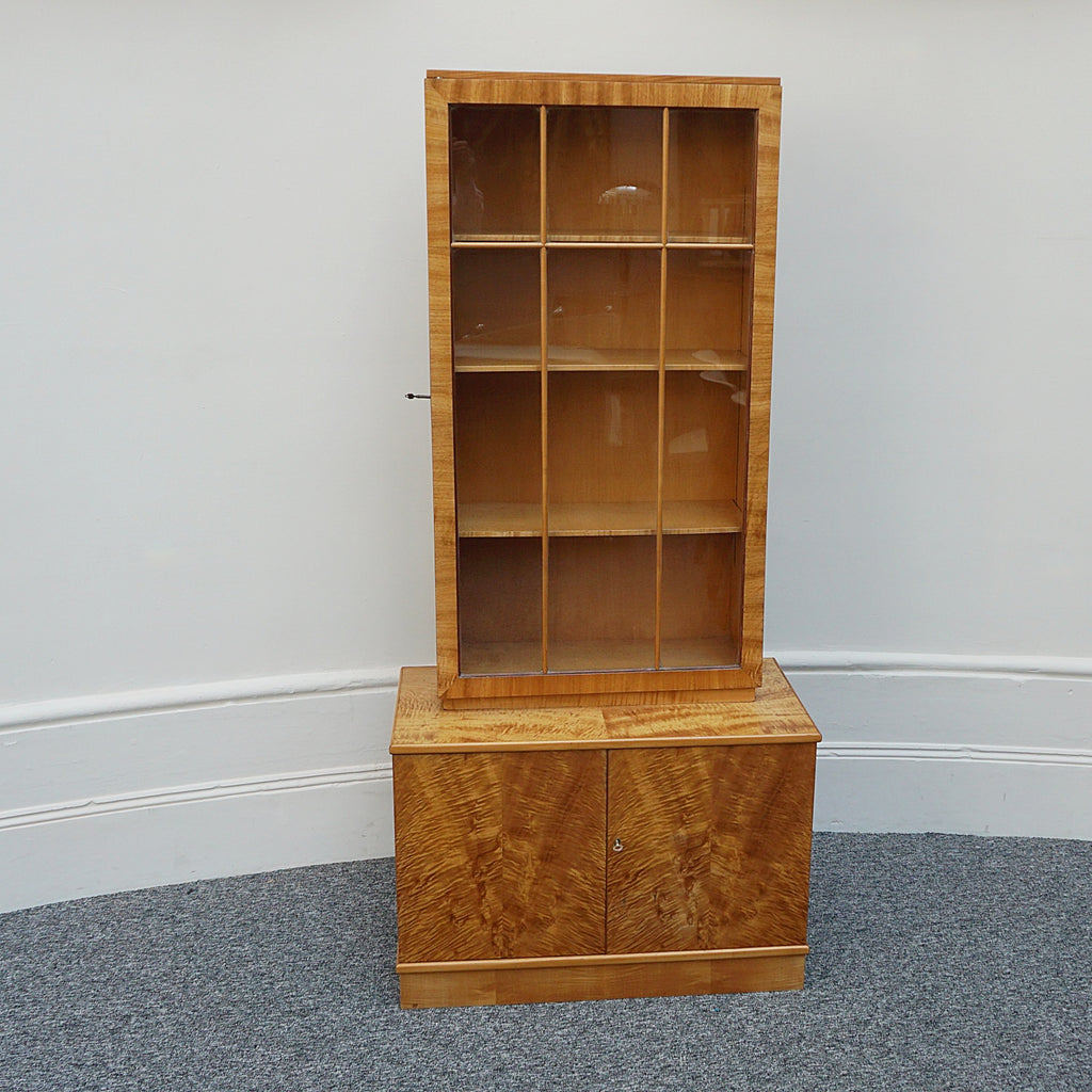 Vintage Art Deco Bookcase with Satin Birch Veneer - Jeroen Markies Art Deco