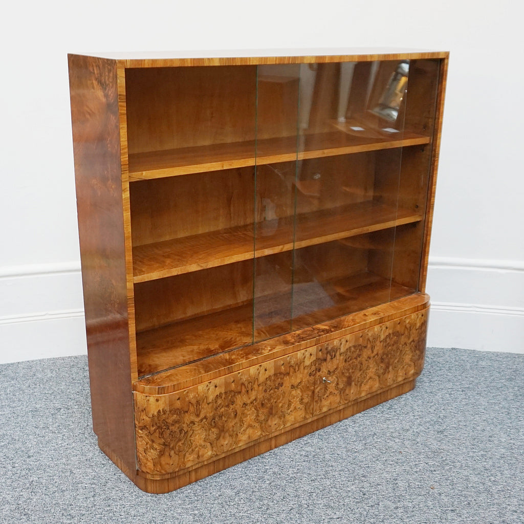 Original Walnut Art Deco Bookcase - Jeroen Markies Art Deco