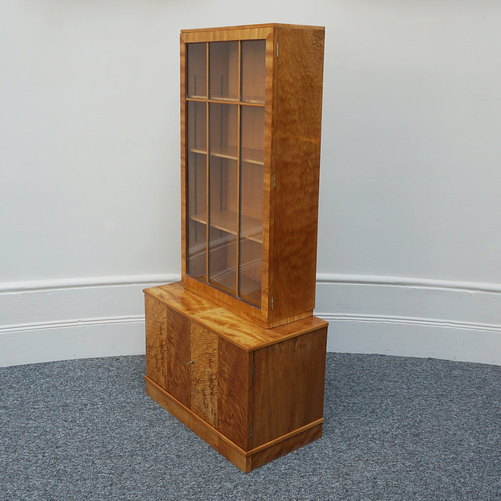 Vintage Art Deco Bookcase with Satin Birch Veneer - Jeroen Markies Art Deco