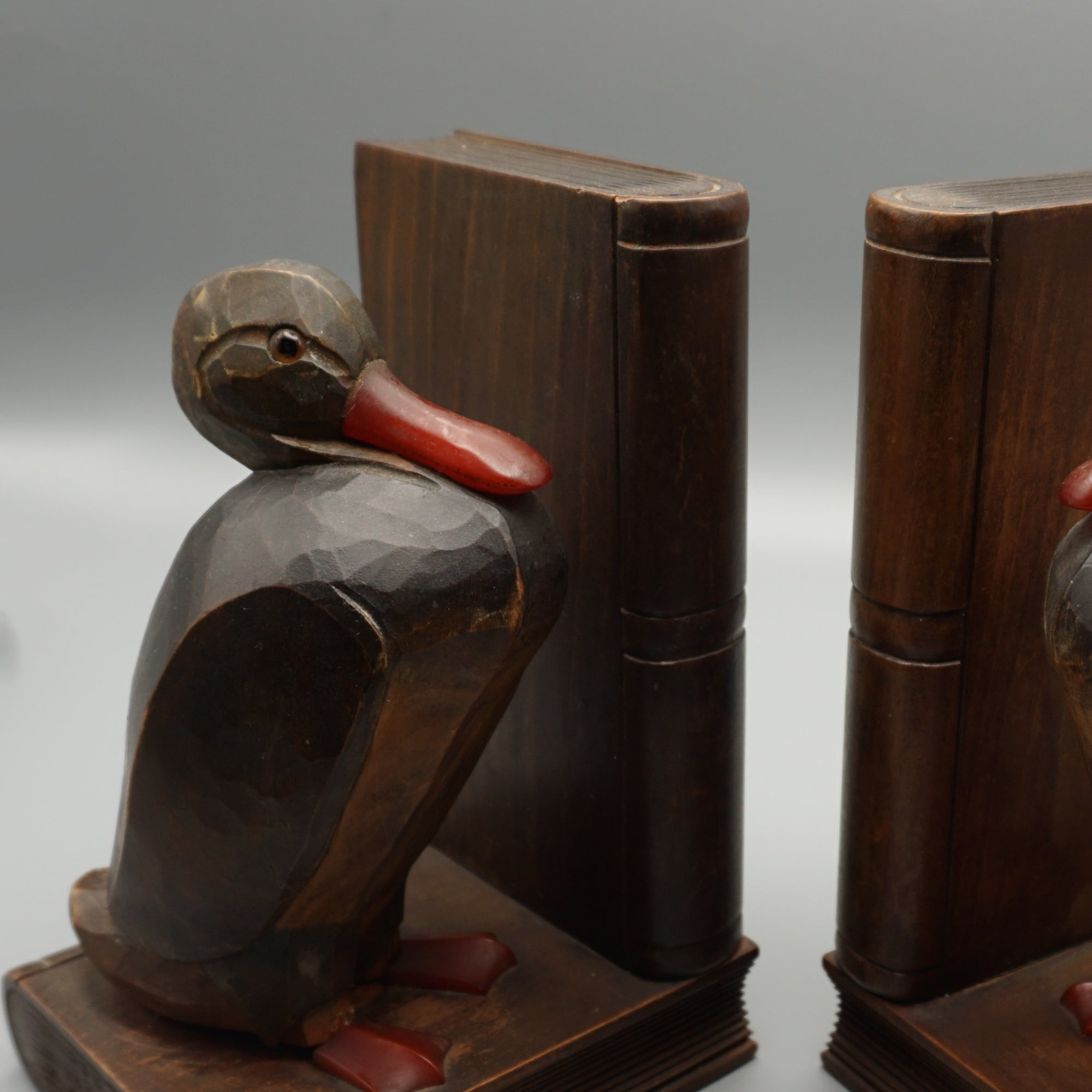 Pair of Carved Walnut Bookends - Markies Antiques Ltd