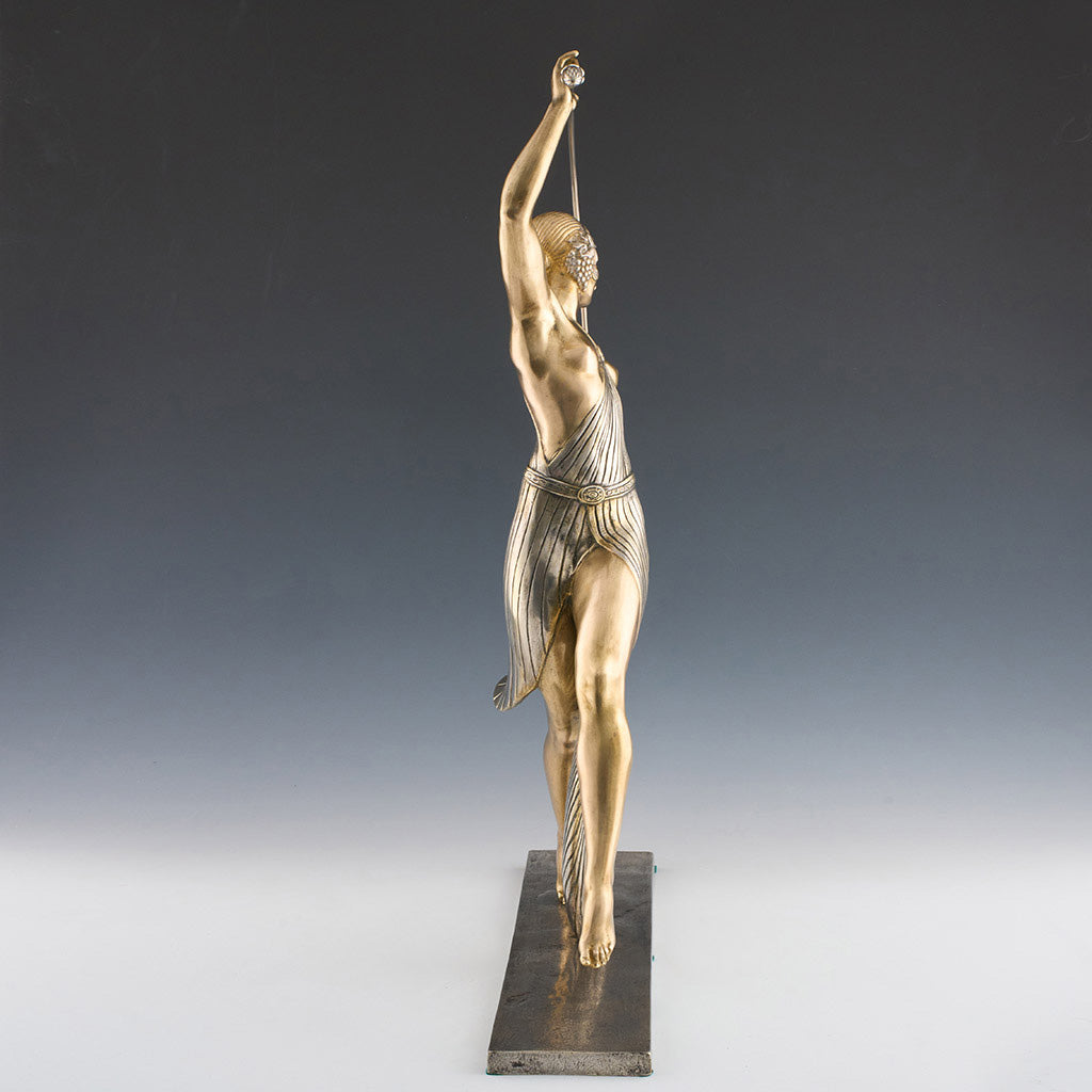 Original Art Deco Bronze Sculpture of a Dancer by JD Guirande / Jo Descomps - Jeroen Markies Art Deco