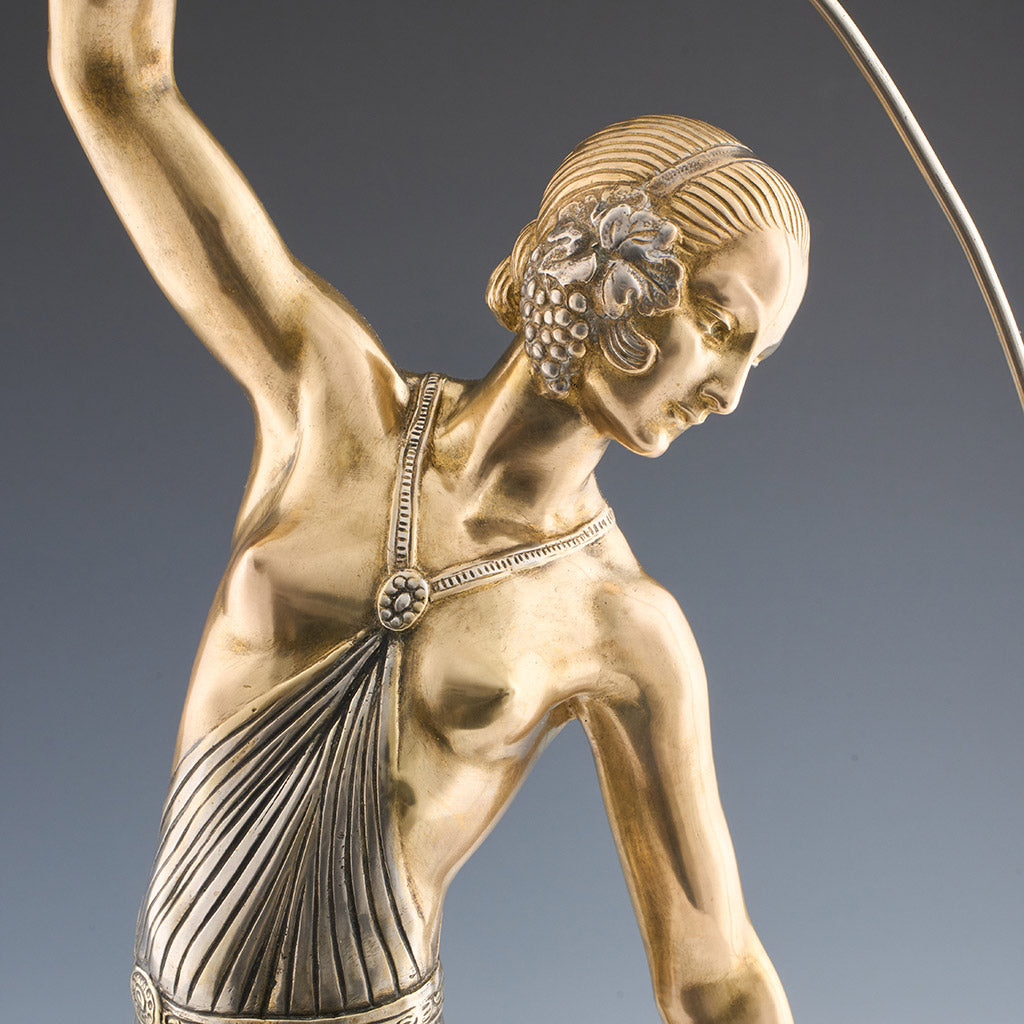 Original Art Deco Bronze Sculpture of a Dancer by JD Guirande / Jo Descomps - Jeroen Markies Art Deco
