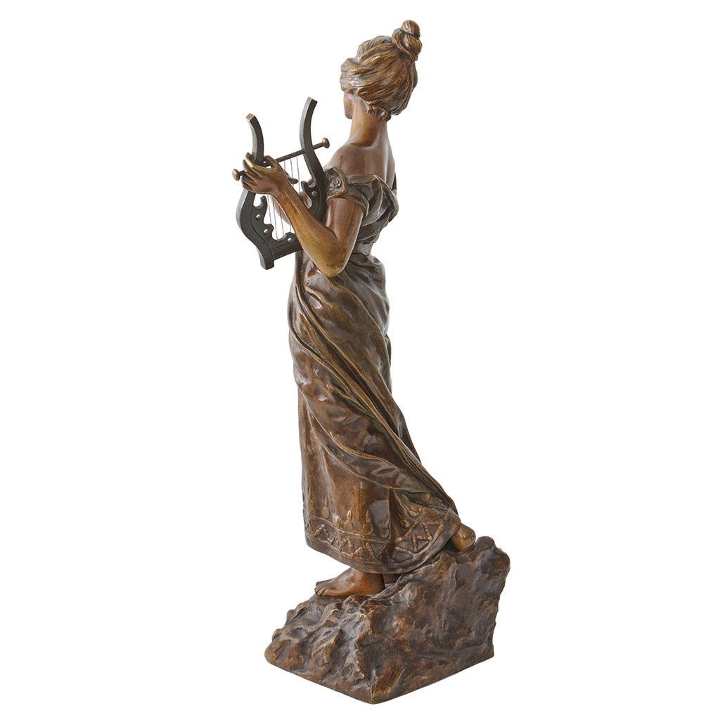 Emmanuel Villanis 'Sapho'' Large Bronze Sculpture - Jeroen Markies Art Deco
