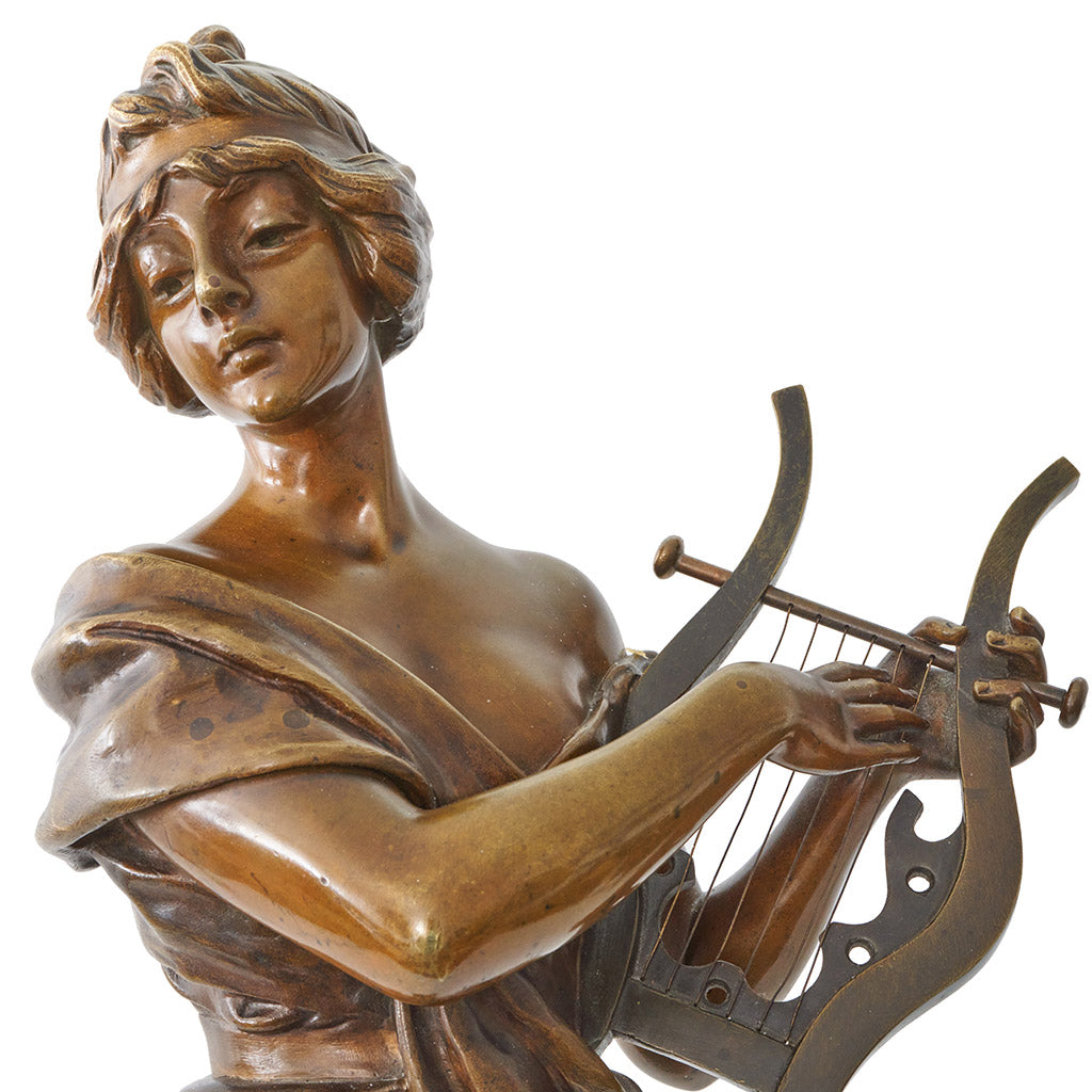 Emmanuel Villanis 'Sapho'' Large Bronze Sculpture - Jeroen Markies Art Deco