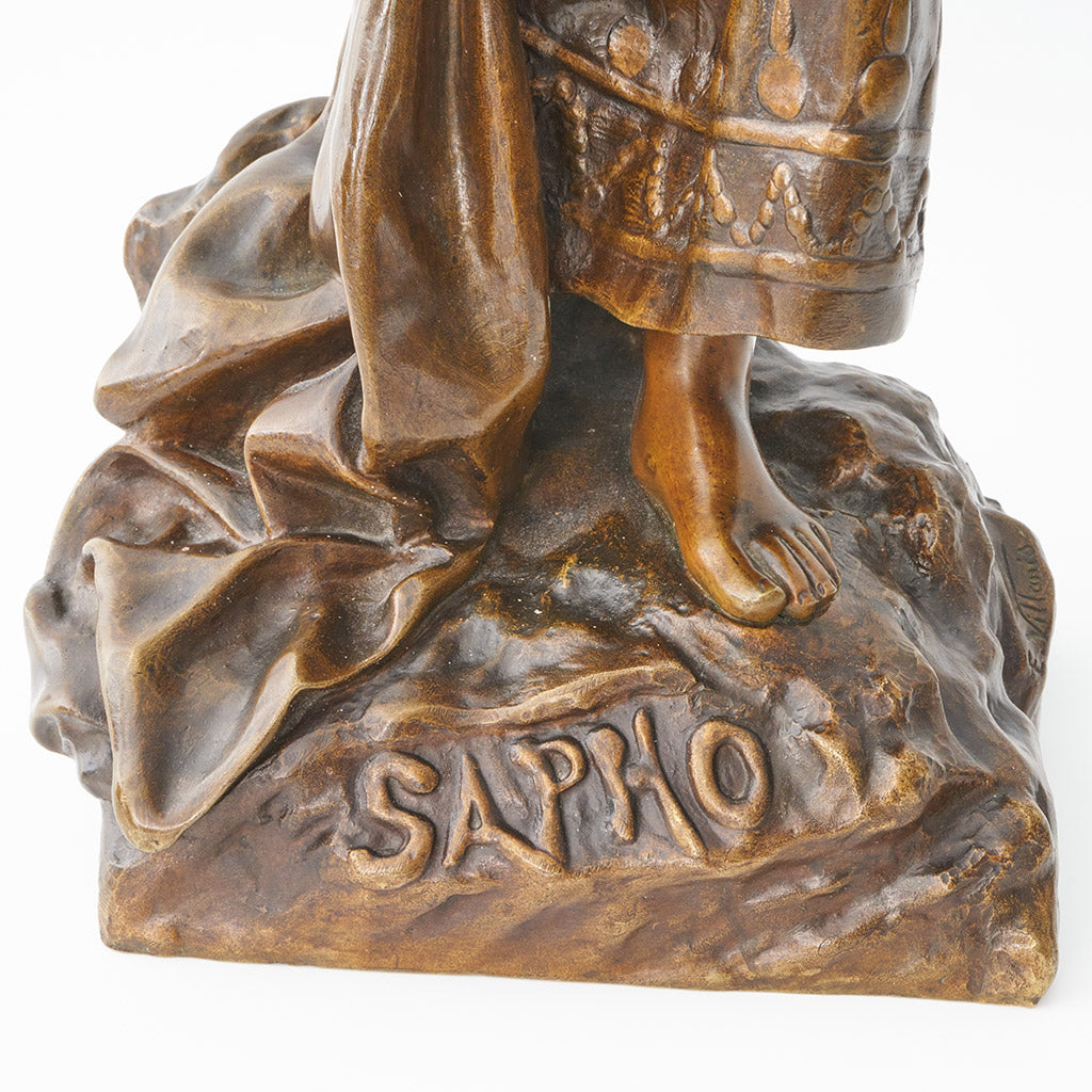 Emmanuel Villanis 'Sapho'' Large Bronze Sculpture - Jeroen Markies Art Deco