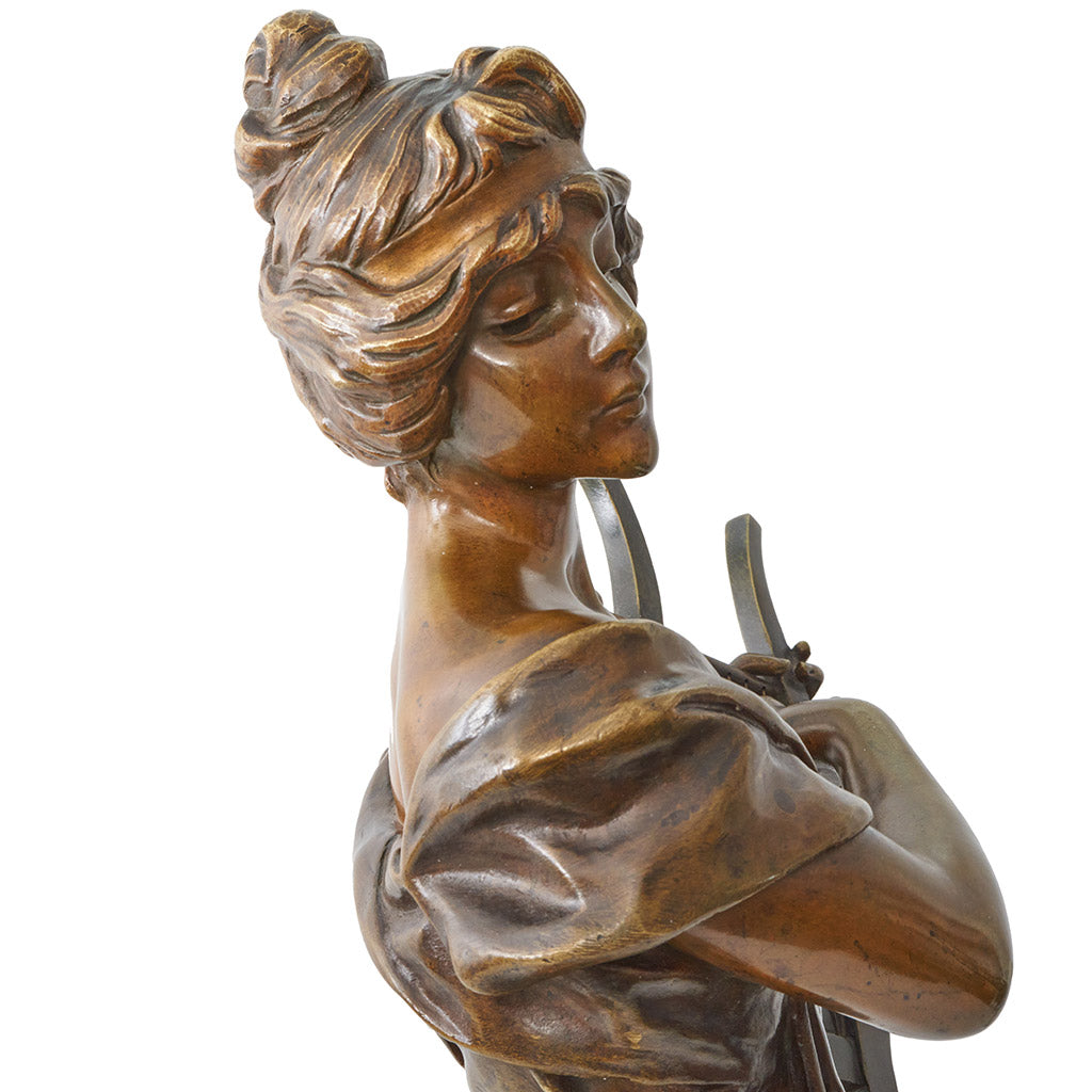 Emmanuel Villanis 'Sapho'' Large Bronze Sculpture - Jeroen Markies Art Deco