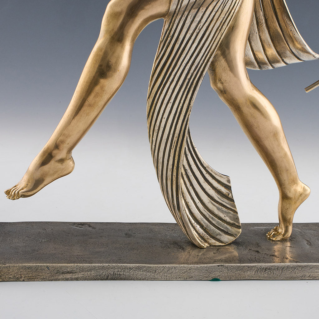Original Art Deco Bronze Sculpture of a Dancer by JD Guirande / Jo Descomps - Jeroen Markies Art Deco