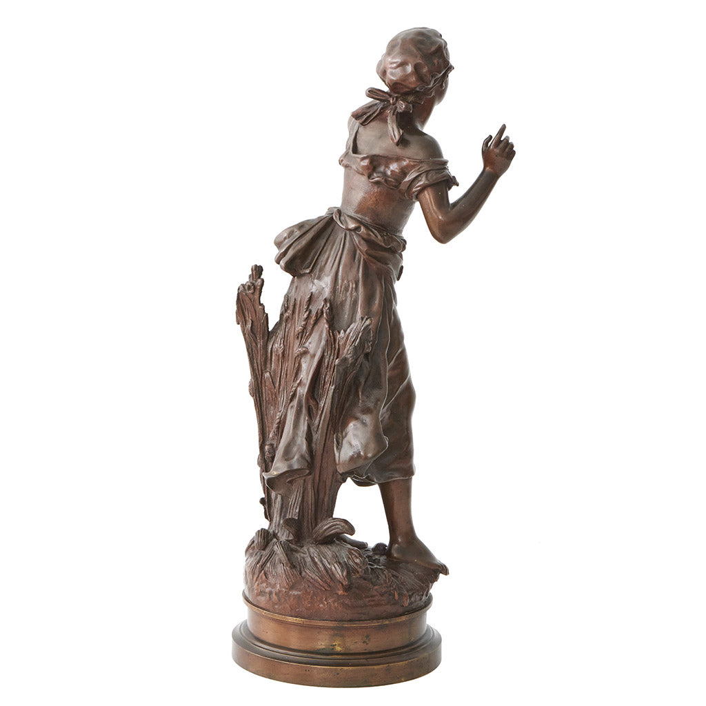 'L'Echo' Art Nouveau Bronze Sculpture of a young maiden - Jeroen Markies Art Deco
