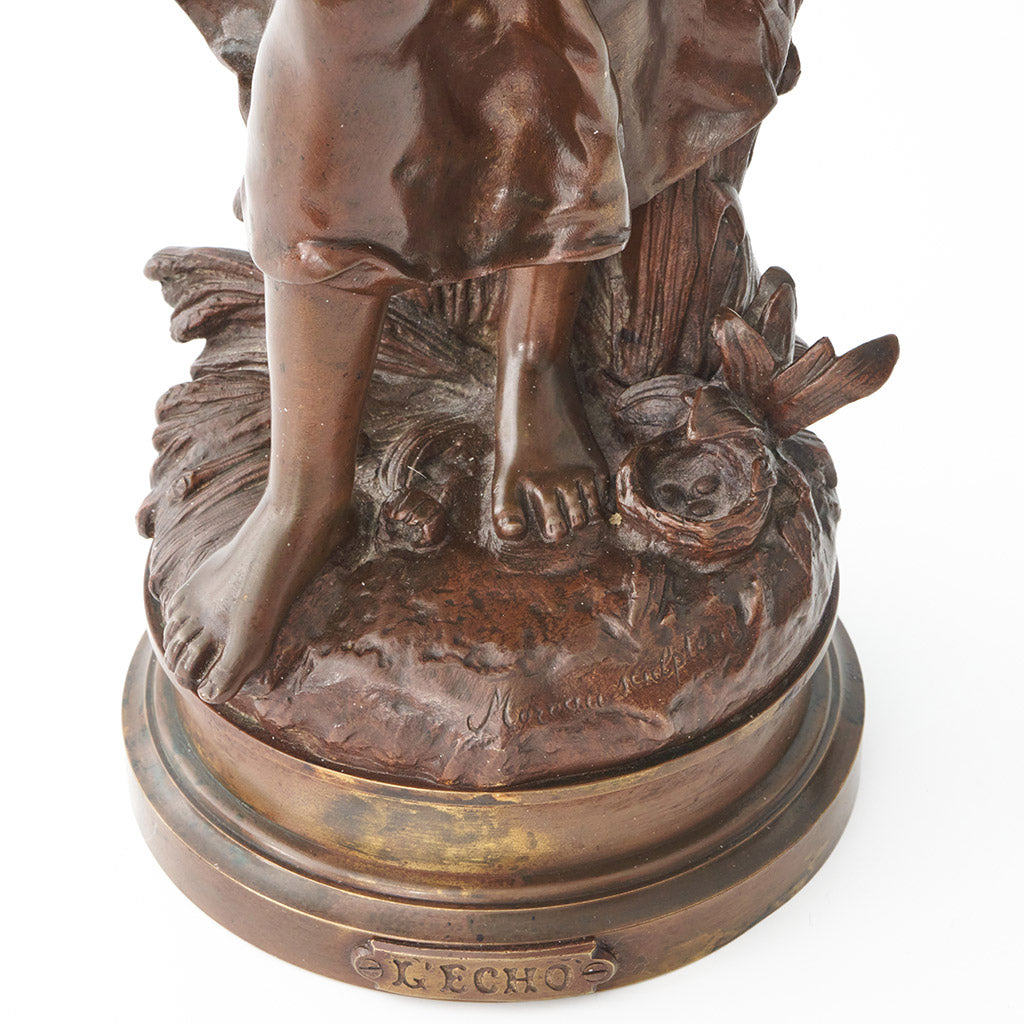 'L'Echo' Art Nouveau Bronze Sculpture of a young maiden - Jeroen Markies Art Deco