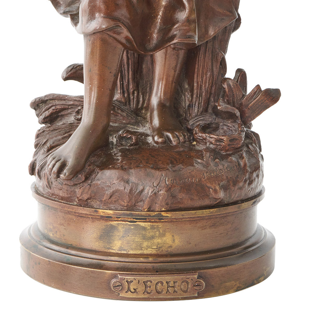 'L'Echo' Art Nouveau Bronze Sculpture of a young maiden - Jeroen Markies Art Deco