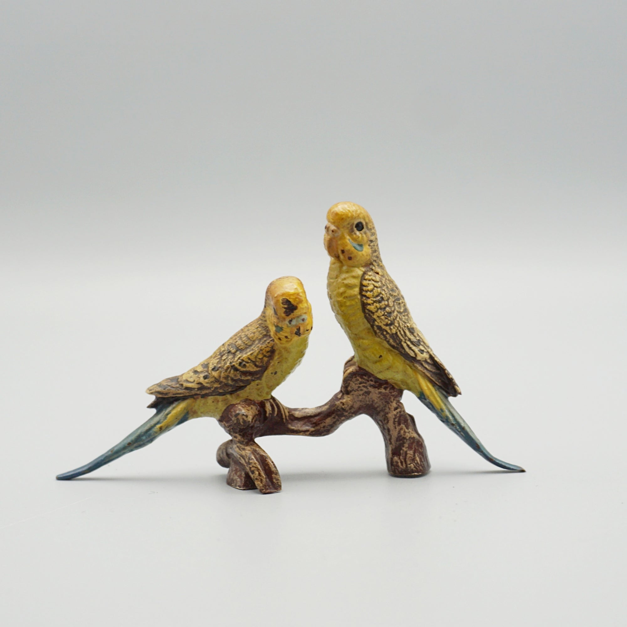 Cold Painted Bronze Budgerigars
