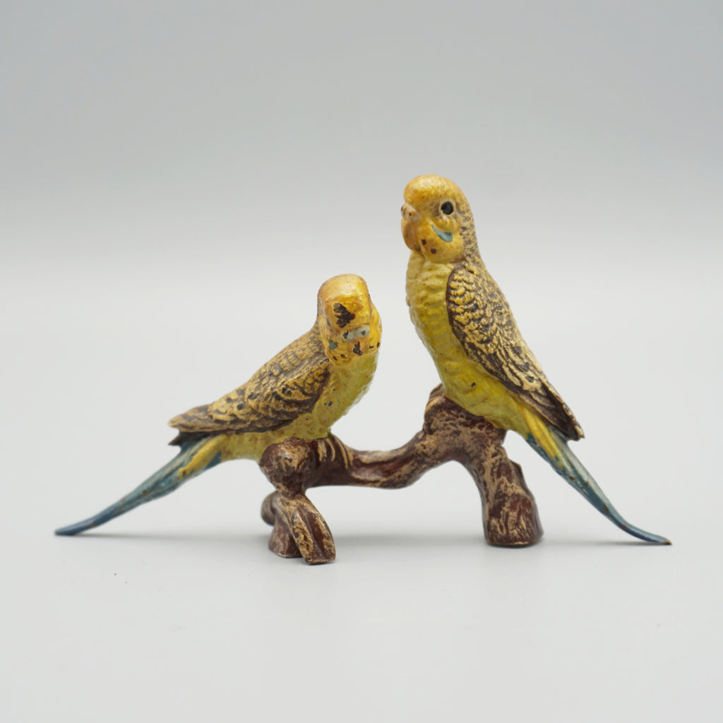 Cold Painted Bronze Budgerigars