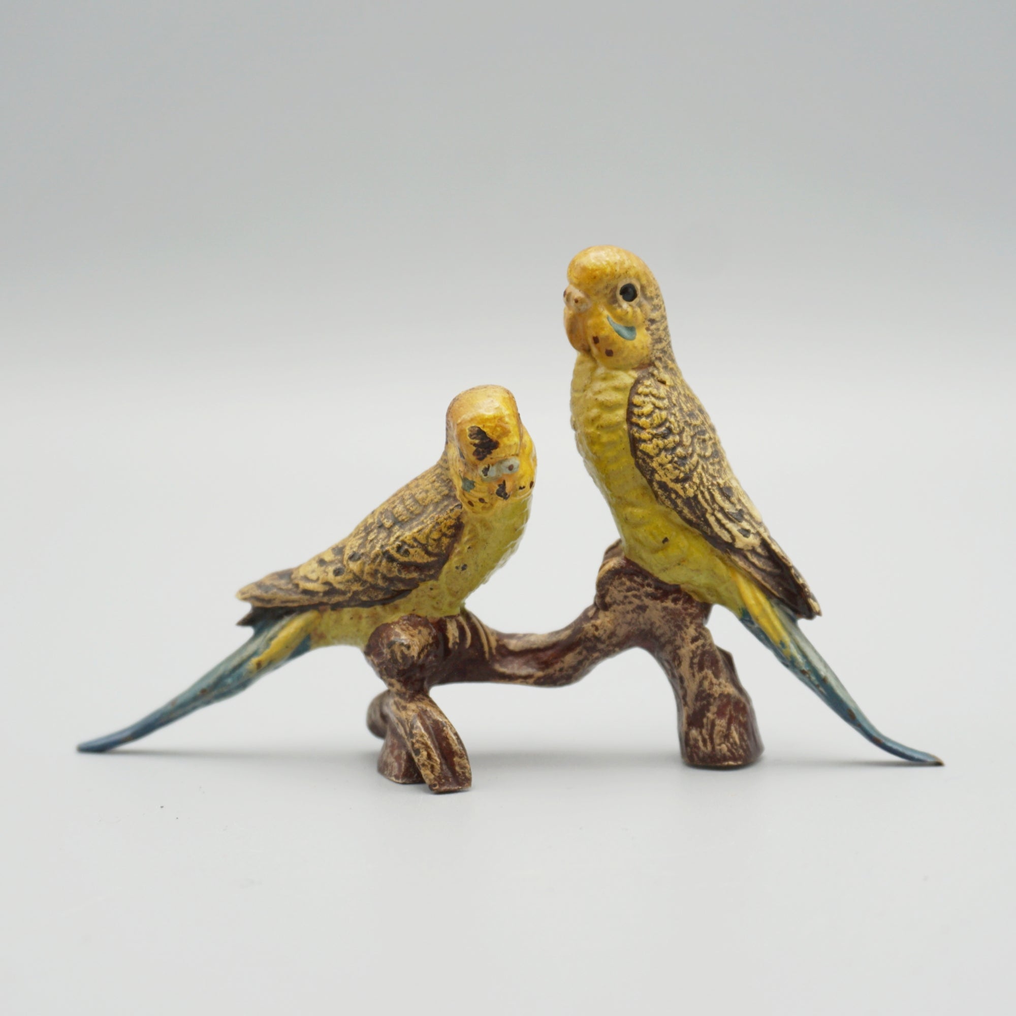 Cold Painted Bronze Budgerigars