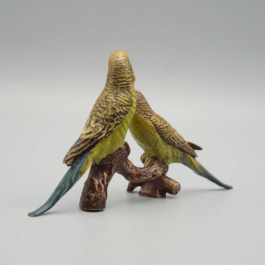 Cold Painted Bronze Budgerigars