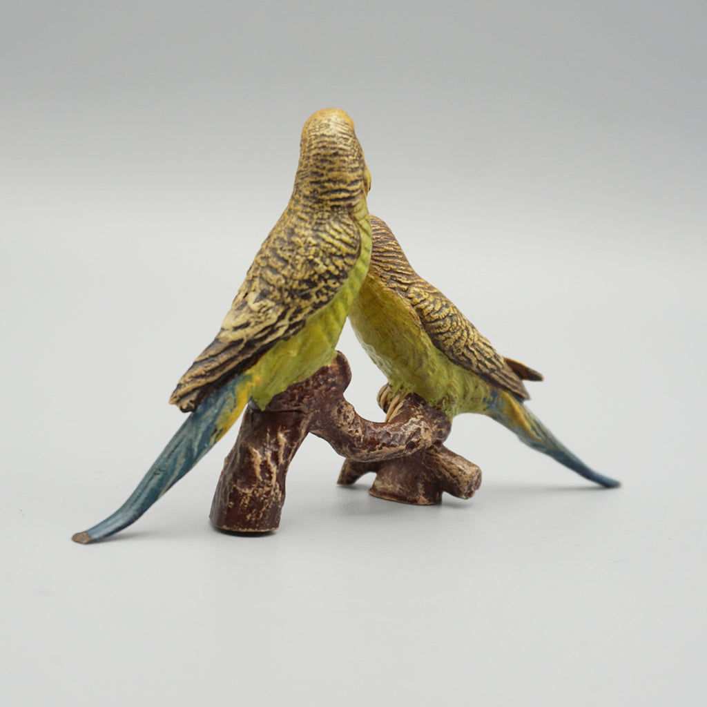 Cold Painted Bronze Budgerigars