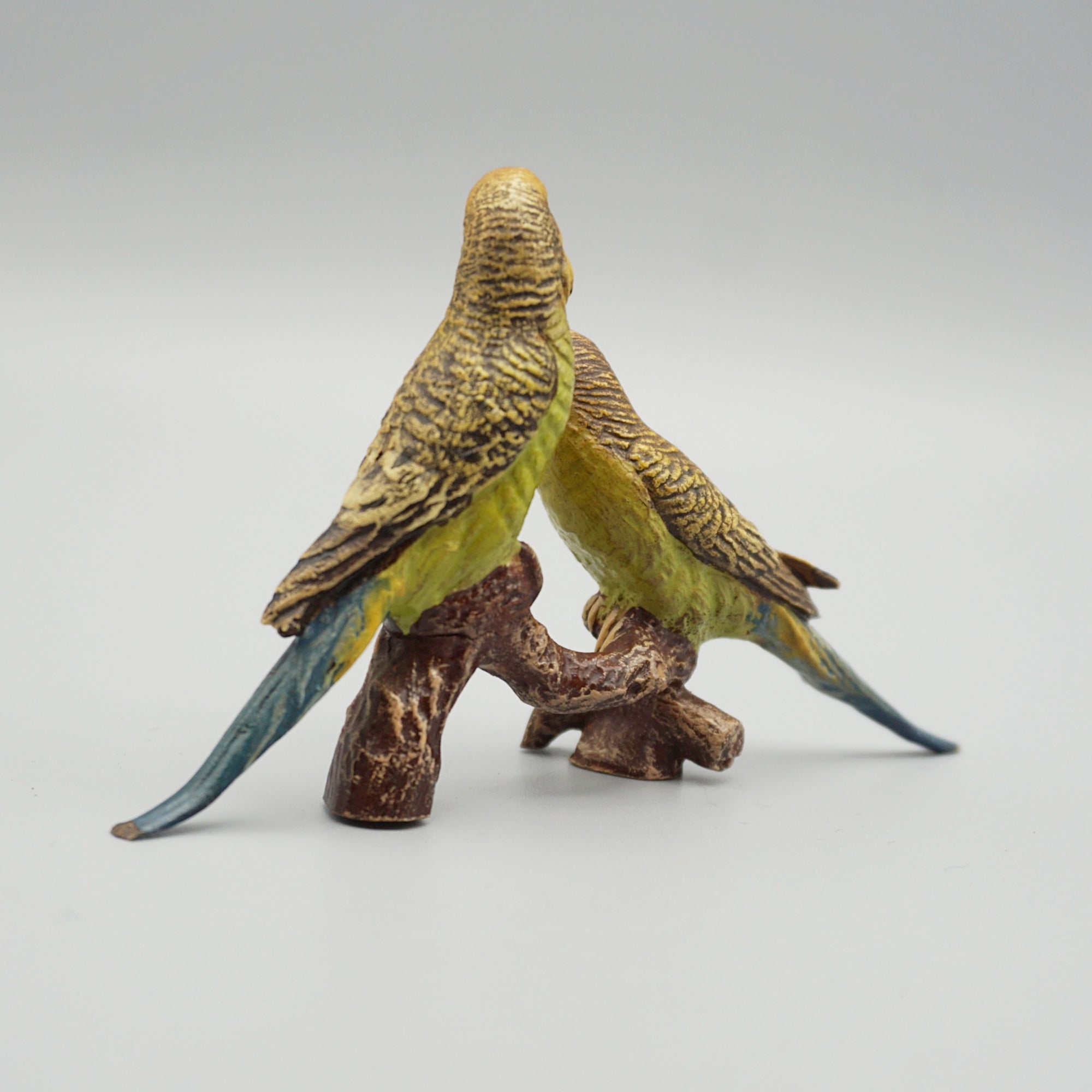 Cold Painted Bronze Budgerigars