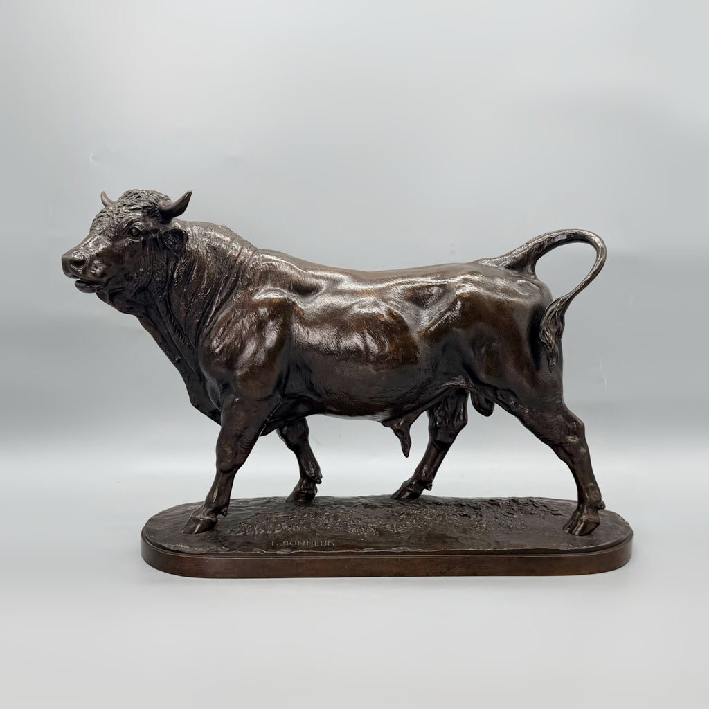 'Tareau Debout' Large Standing Bull in Bronze by Isidore Bonheur 19th Century Animalier Sculpture - Markies Antiques Ltd