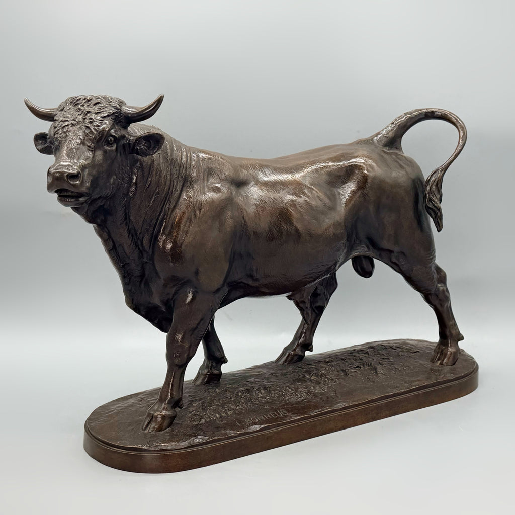 'Tareau Debout' Large Standing Bull in Bronze by Isidore Bonheur 19th Century Animalier Sculpture - Markies Antiques Ltd