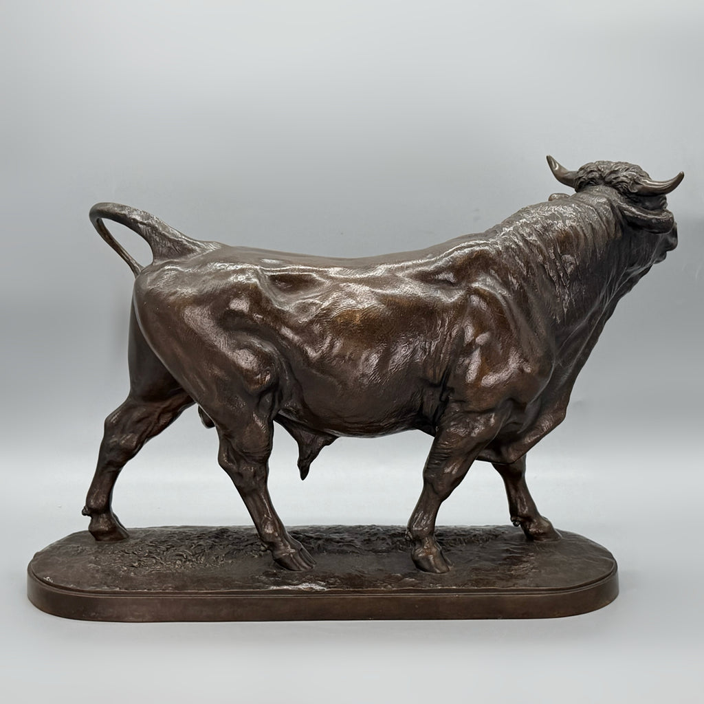 'Tareau Debout' Large Standing Bull in Bronze by Isidore Bonheur 19th Century Animalier Sculpture - Markies Antiques Ltd