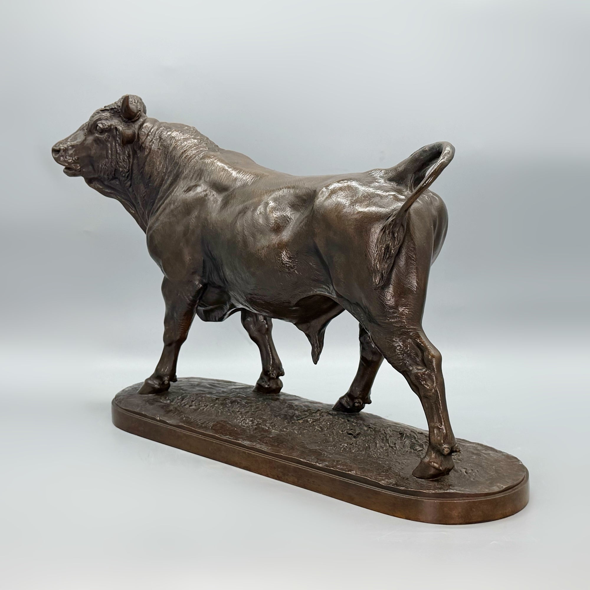 'Tareau Debout' Large Standing Bull in Bronze by Isidore Bonheur 19th Century Animalier Sculpture - Markies Antiques Ltd