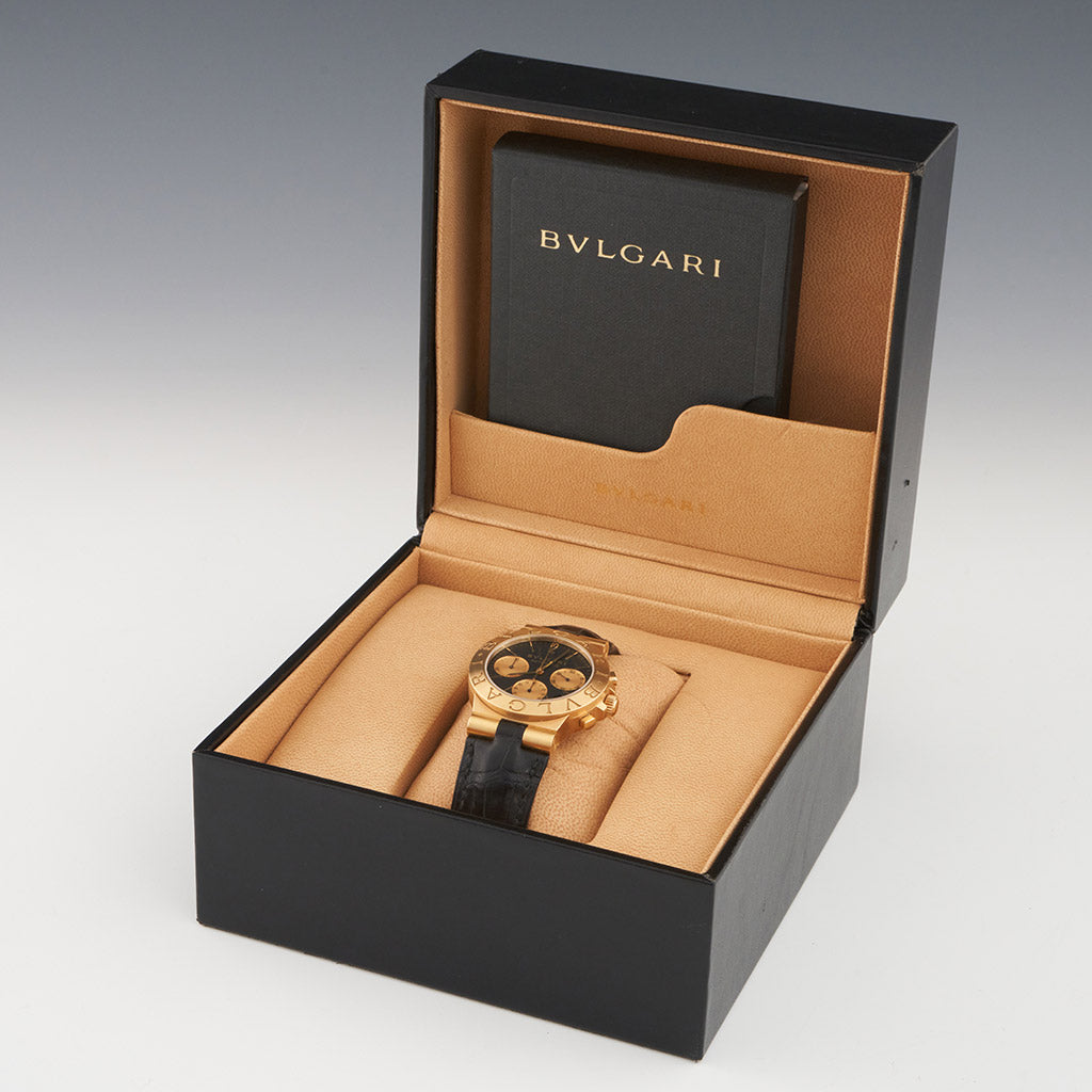 Bvlgari Diagono CH 35 G 18k Yellow Gold mens wristwatch - Jeroen Markies Art Deco