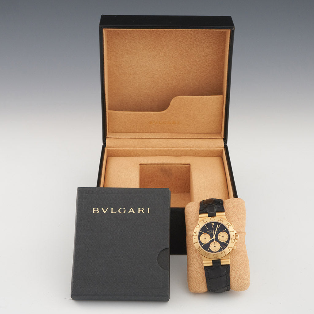 Bvlgari Diagono CH 35 G 18k Yellow Gold mens wristwatch - Jeroen Markies Art Deco