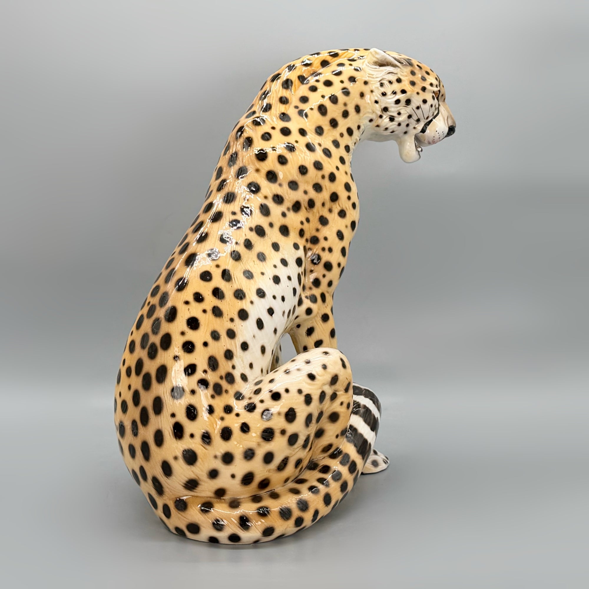 Mid-Century Ceramic Cheetah by Giovanni Ronzan