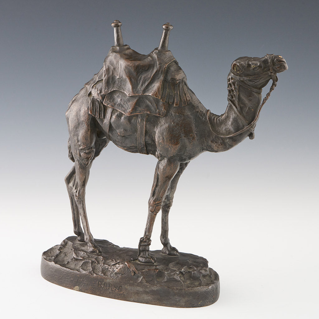Antoine Louis Barye. 19th Century Bronze. barctrian Camel - Jeroen Markies Art Deco