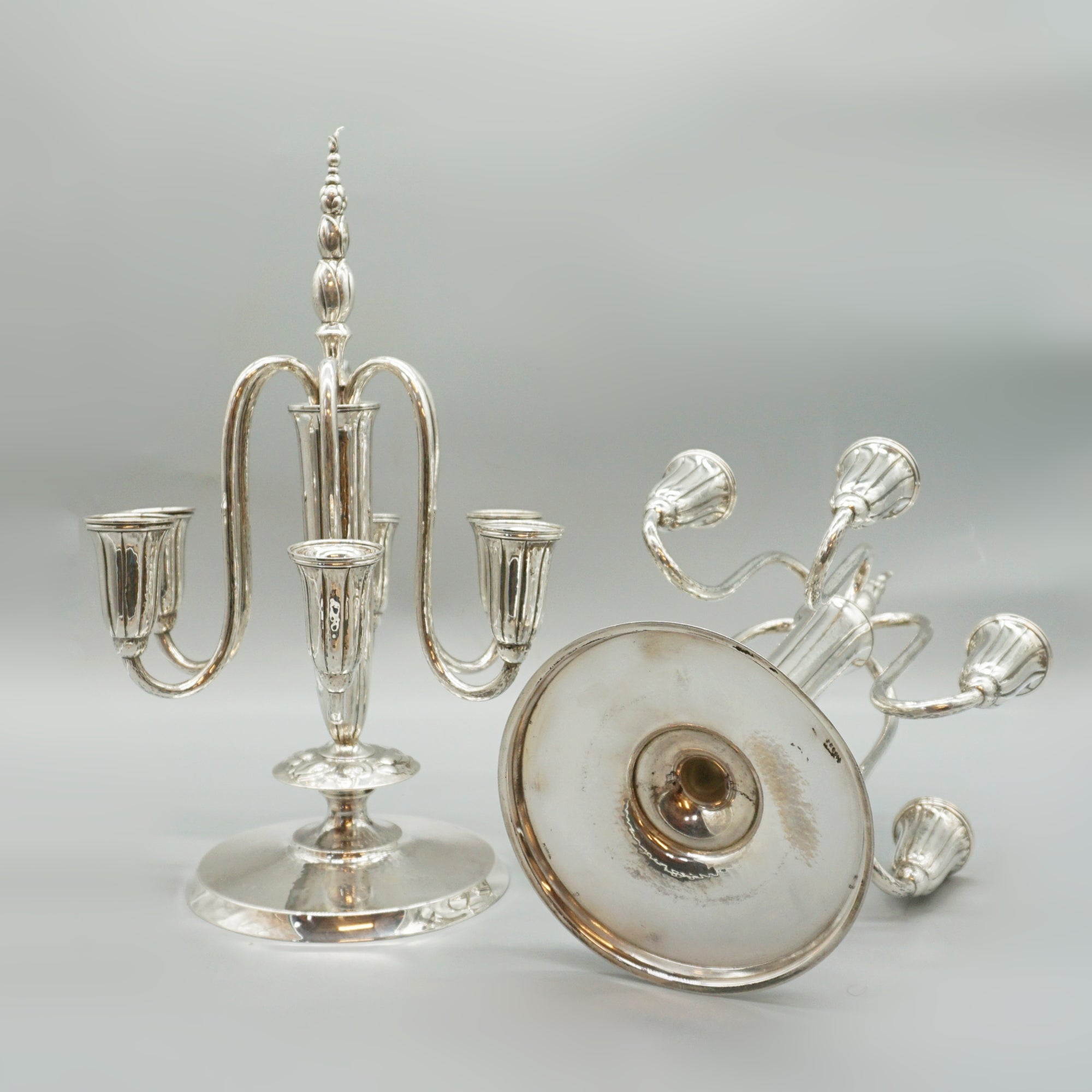 German 925 Silver 1950's Candelabrum by WIlhelm Pfeiffer - Markies Antiques Ltd