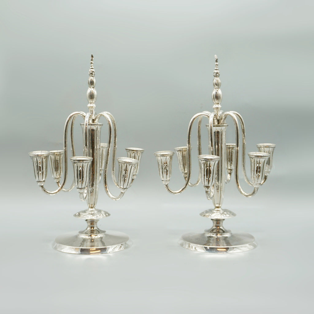 German 925 Silver 1950's Candelabrum by WIlhelm Pfeiffer - Markies Antiques Ltd