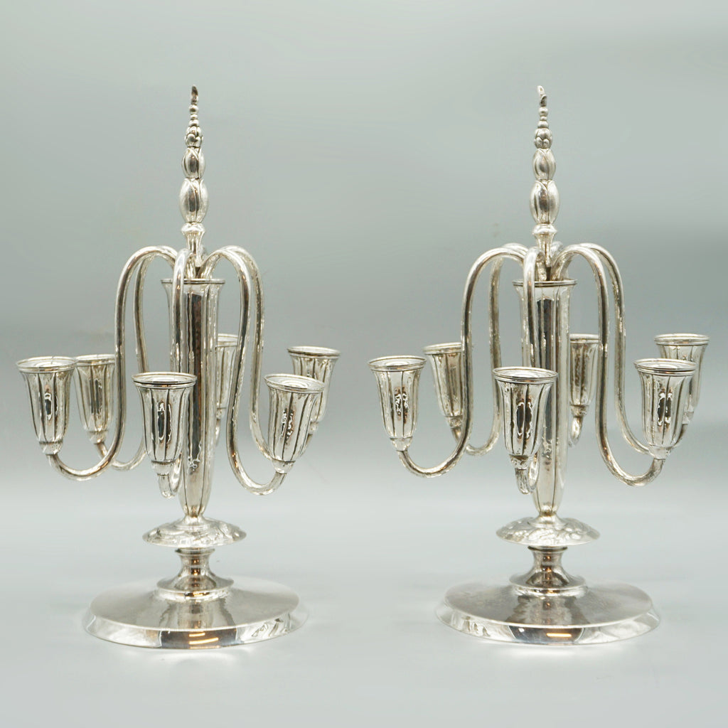 German 925 Silver 1950's Candelabrum by WIlhelm Pfeiffer - Markies Antiques Ltd
