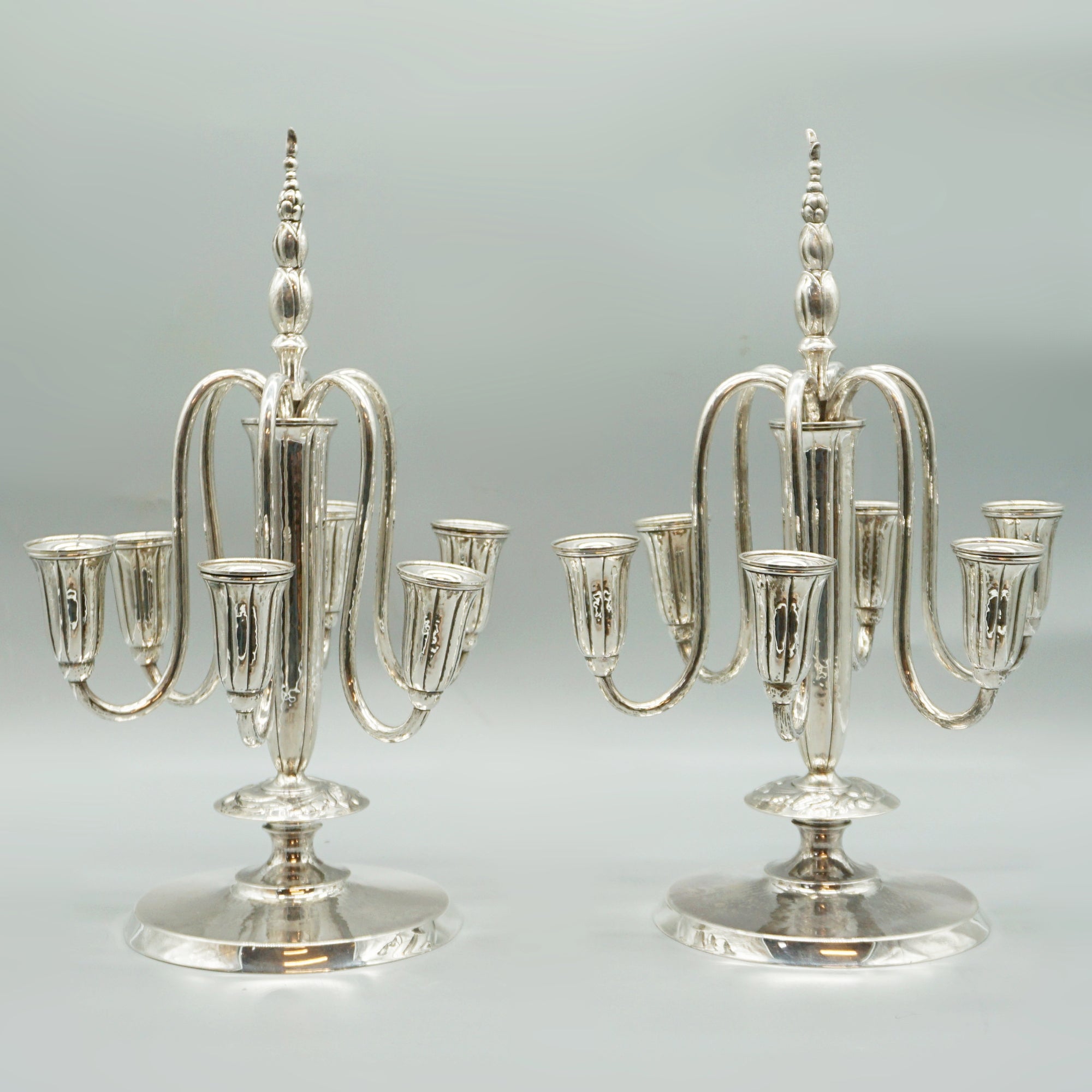 German 925 Silver 1950's Candelabrum by WIlhelm Pfeiffer - Markies Antiques Ltd