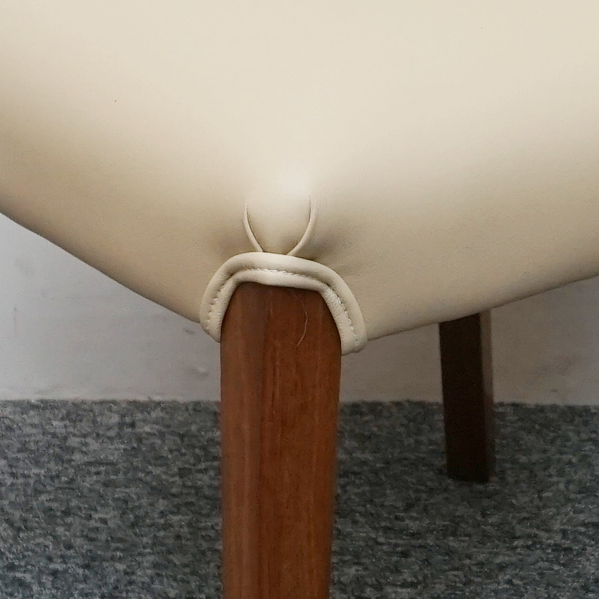 Art Deco Side Chair, Cream leather, desk accessory. Bur walnut Chair - Jeroen Markies Art Deco