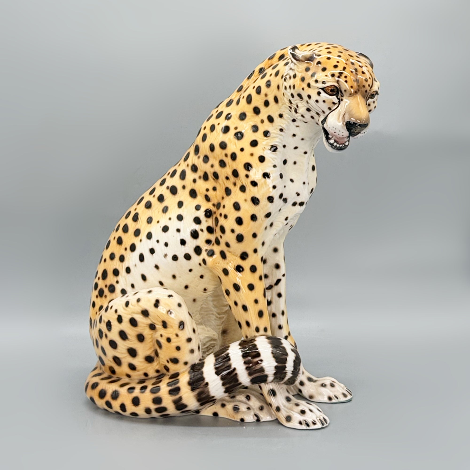Mid-Century Ceramic Cheetah by Giovanni Ronzan