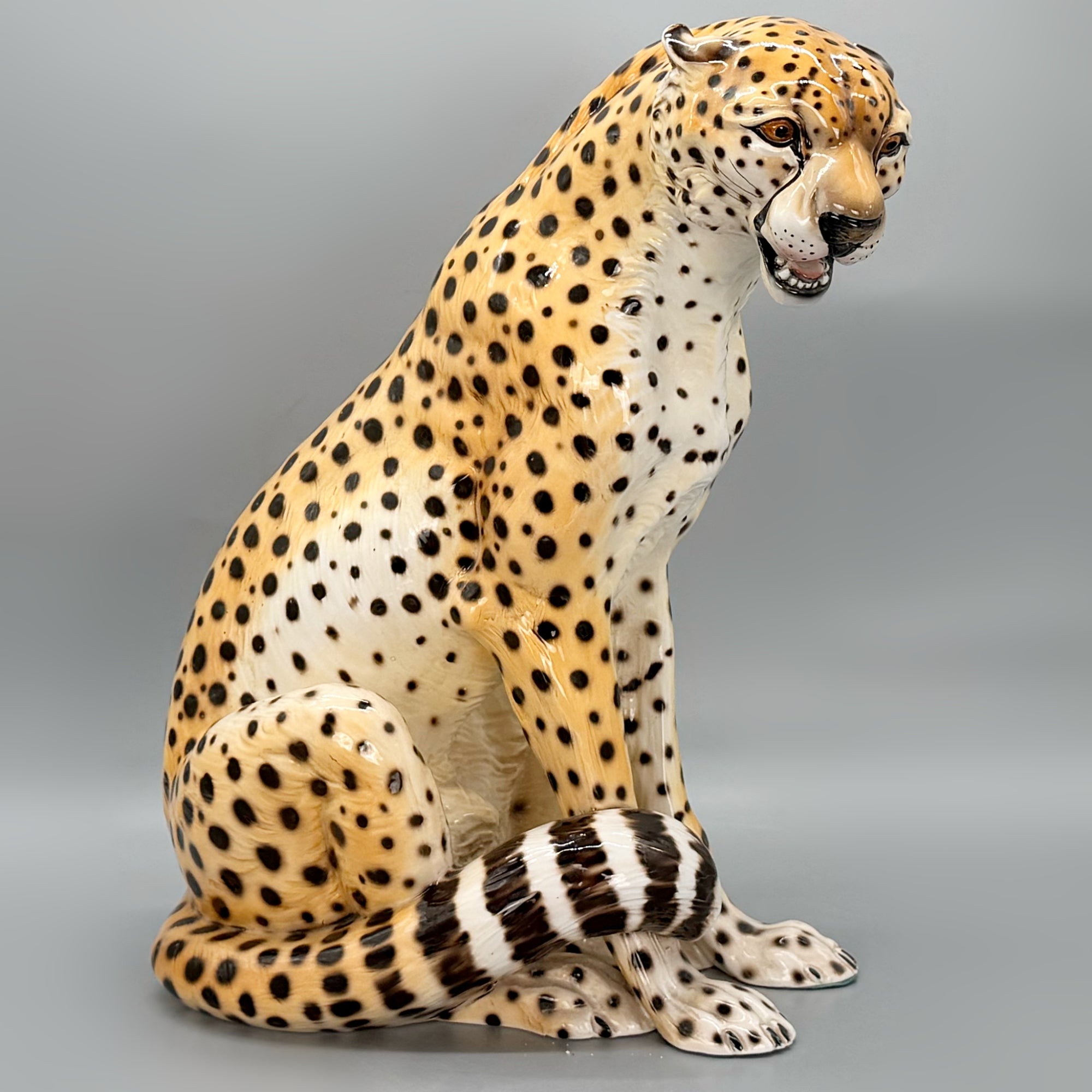 Mid-Century Ceramic Cheetah by Giovanni Ronzan