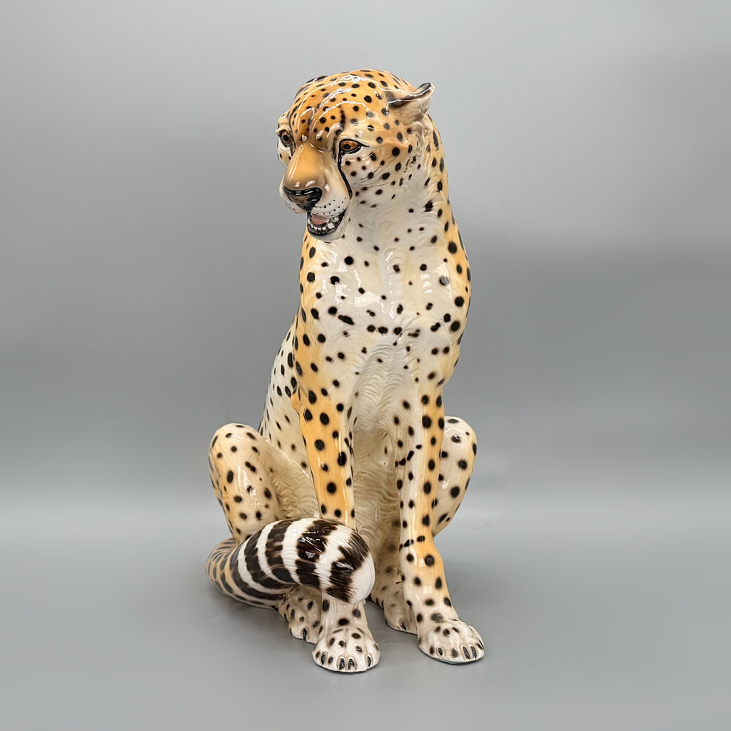 Mid-Century Ceramic Cheetah by Giovanni Ronzan