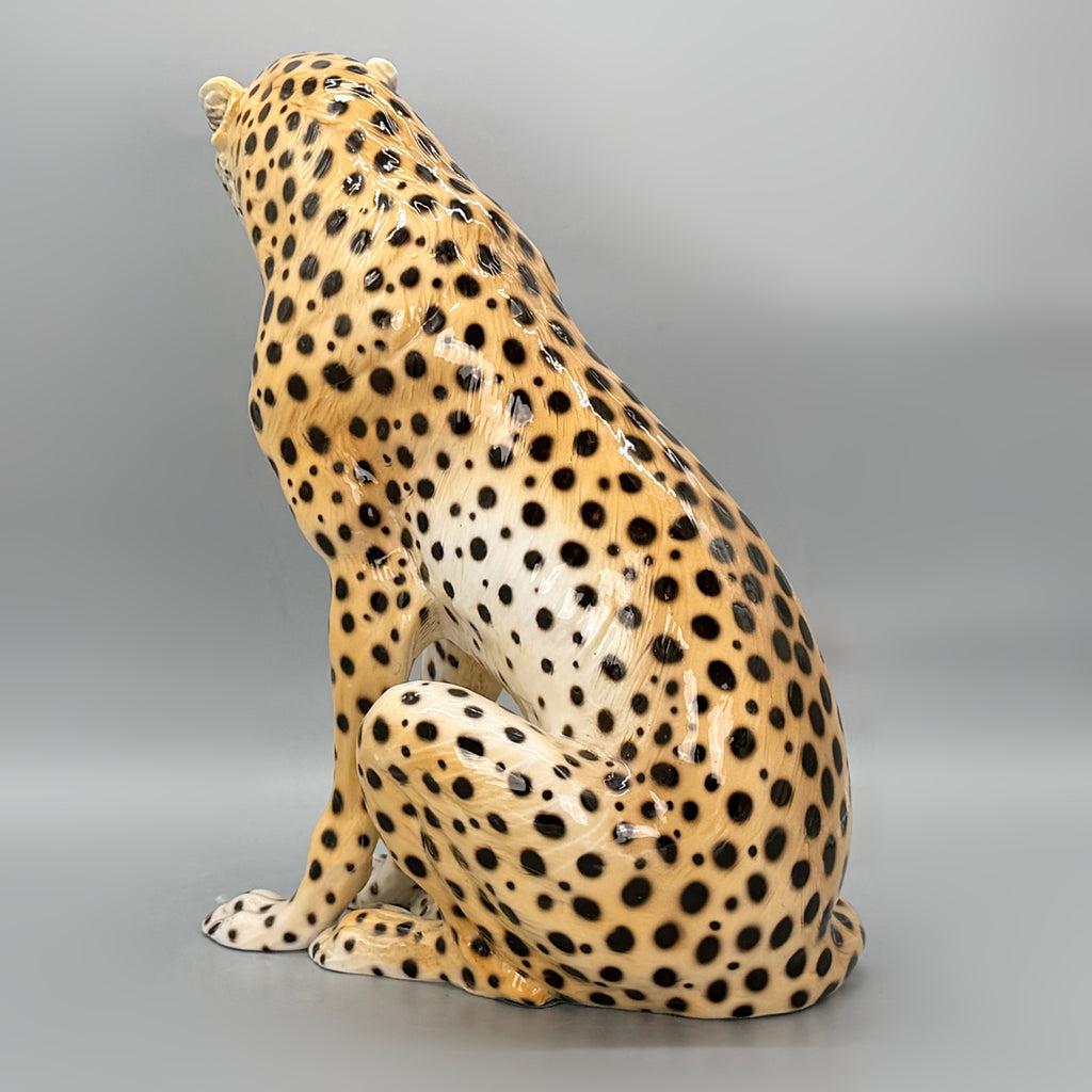 Mid-Century Ceramic Cheetah by Giovanni Ronzan