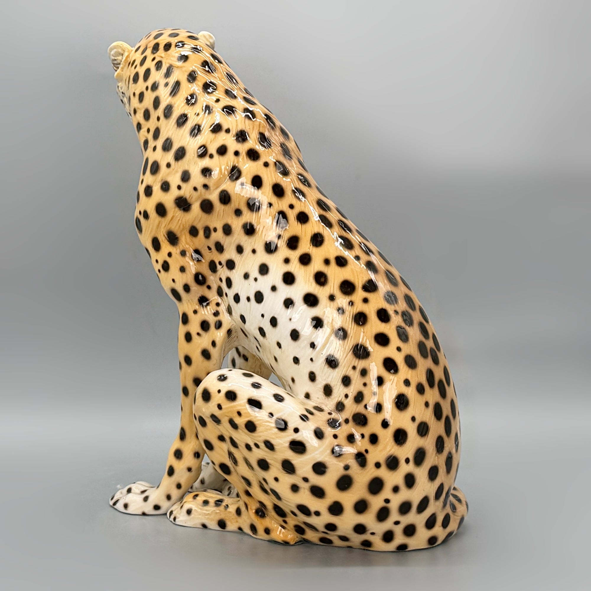 Mid-Century Ceramic Cheetah by Giovanni Ronzan