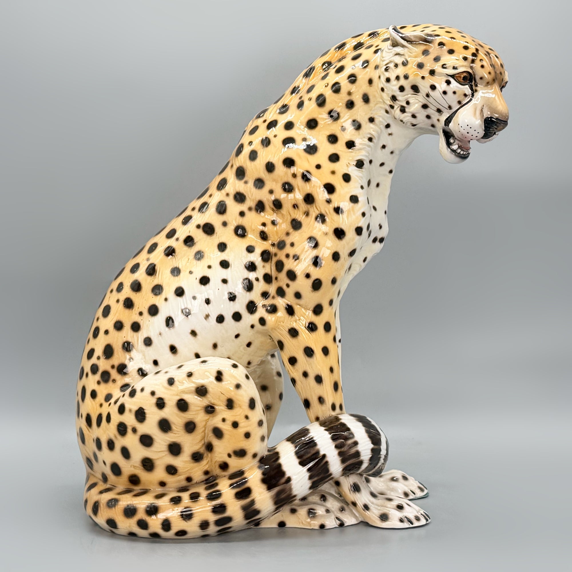 Mid-Century Ceramic Cheetah by Giovanni Ronzan