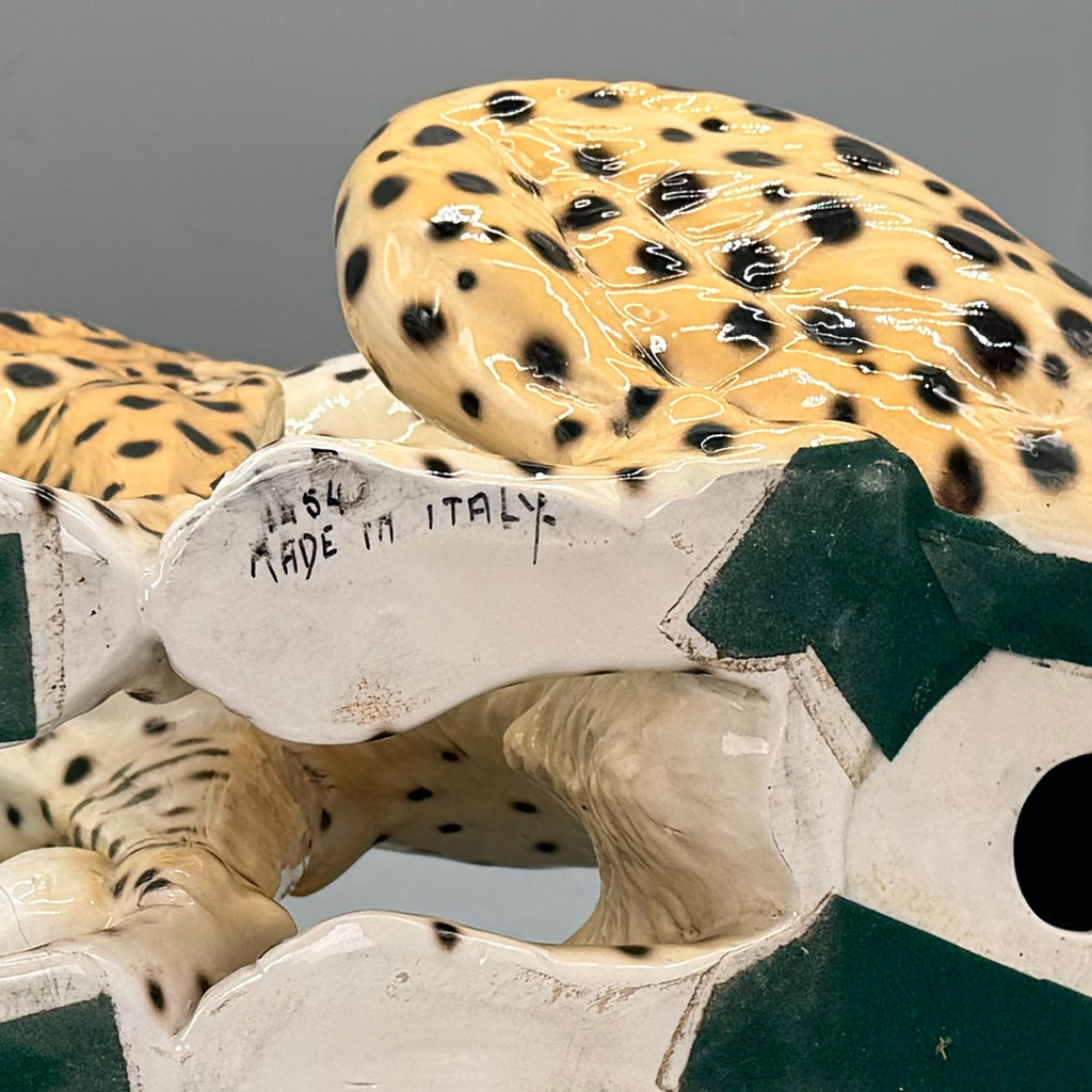 Mid-Century Ceramic Cheetah by Giovanni Ronzan