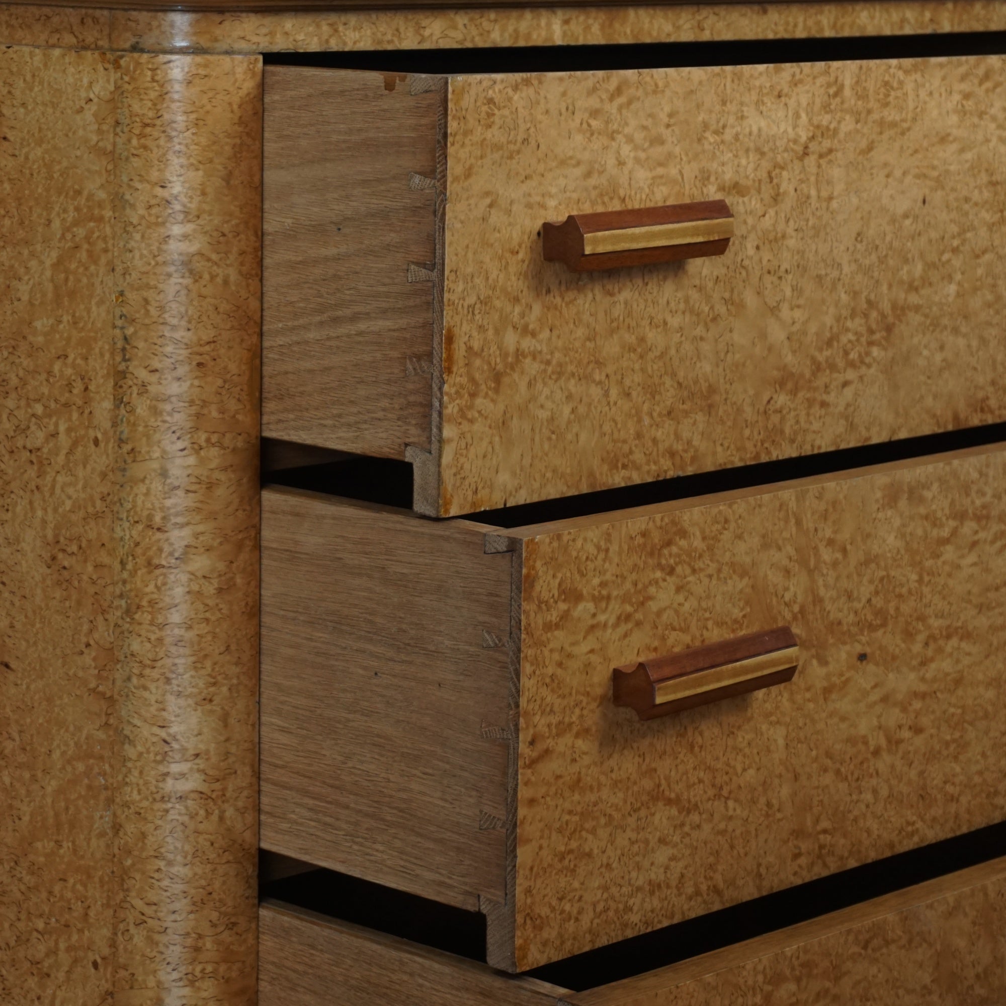 Art Deco Karelian Birch Chest of Drawers - Jeroen Markies Art Deco 