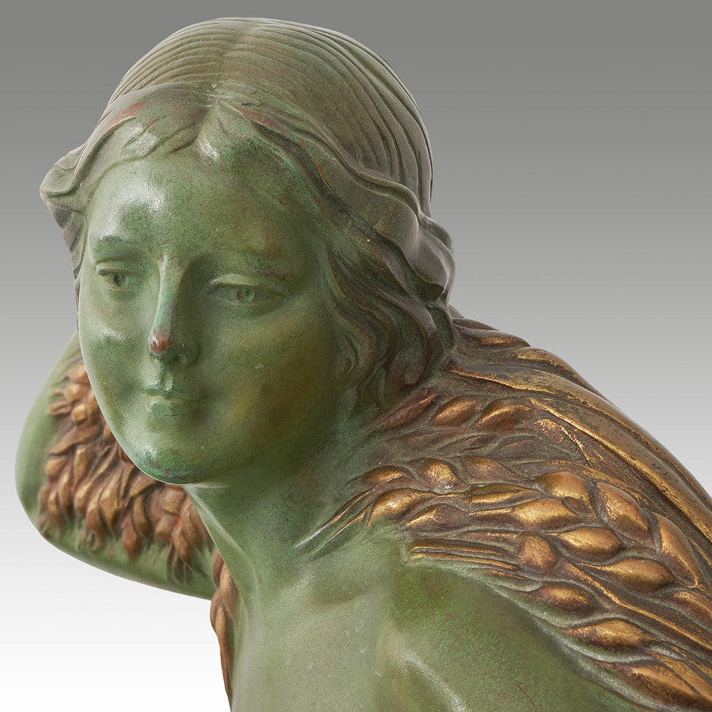 Large Original Art Deco Bronze Chiparus Sculpture Reclining Nude - Jeroen Markies Art Deco 