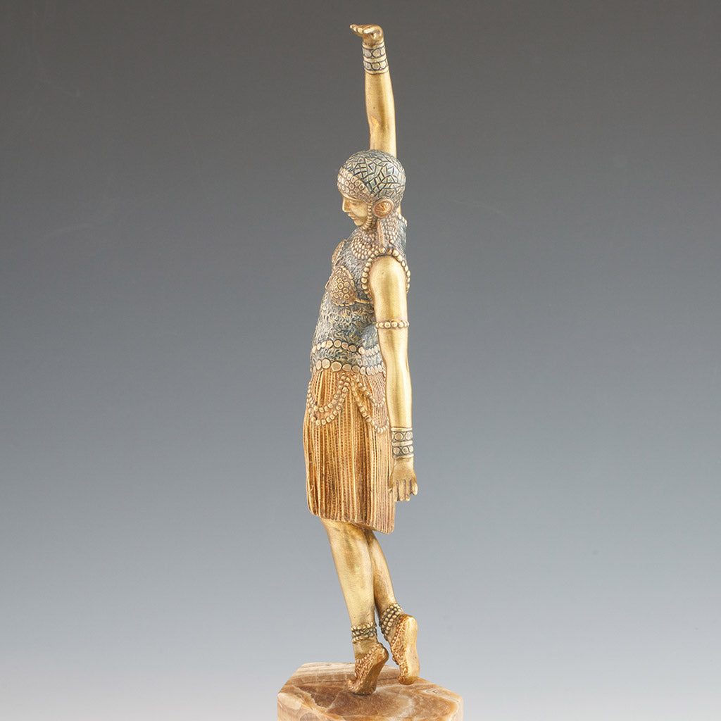 Demetre Chiparus - Dancer of Lebanon - Original Chiparus Bronze Sculpture - Jeroen Markies Art Deco