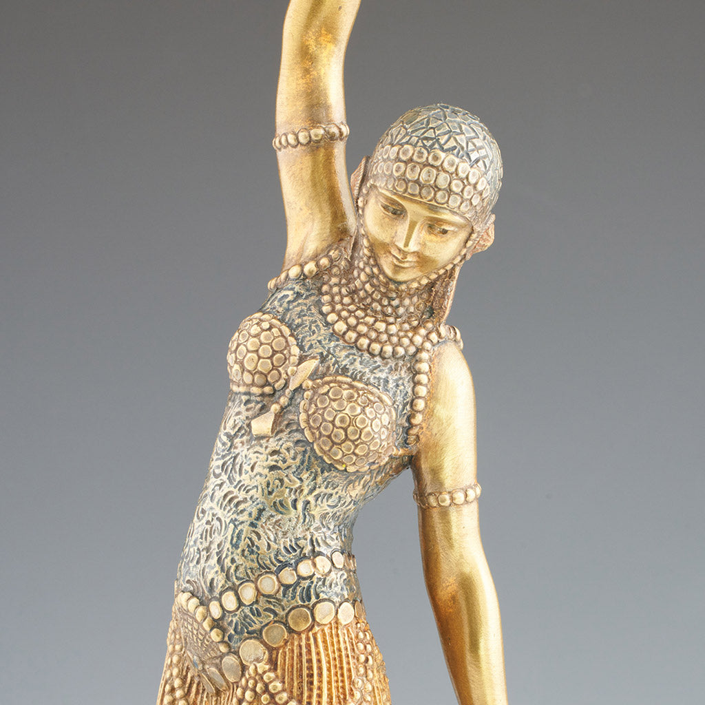 Demetre Chiparus - Dancer of Lebanon - Original Chiparus Bronze Sculpture - Jeroen Markies Art Deco