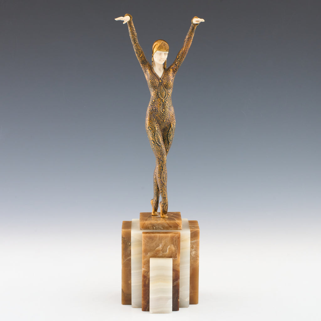 'Dourga' Demetre Chiparus Bronze Sculpture - Original Art Deco Bronze Sculpture.- Jeroen Markies Art Deco
