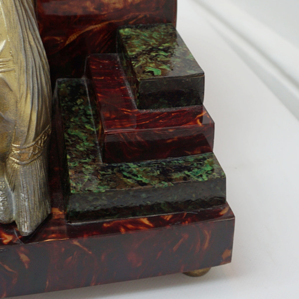 An Art Deco clock with spelter ladies - Jeroen Markies Art Deco