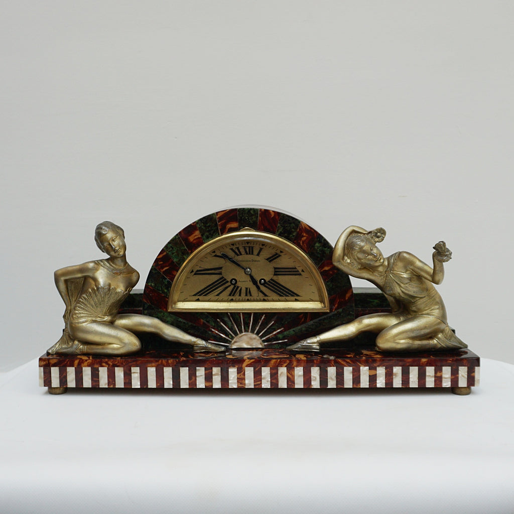 An Art Deco clock with spelter ladies - Jeroen Markies Art Deco